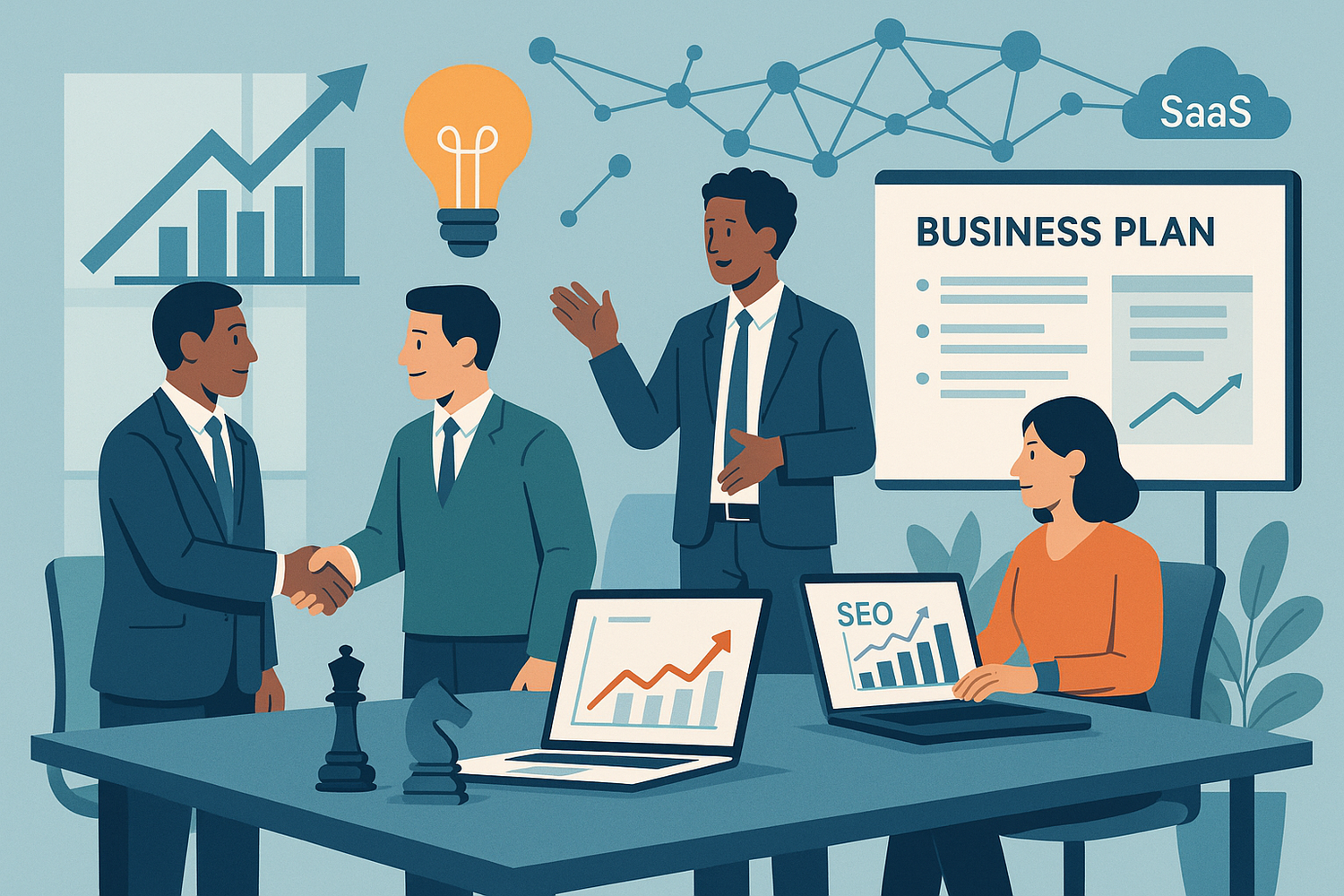Our approach is rooted in strategy, innovation, and partnership. We don’t just provide services—we build long-term relationships by understanding our clients’ unique challenges and tailoring solutions that align with their goals. Whether it’s improving online visibility, streamlining operations with SaaS, generating new leads, or developing a growth-focused business plan, we are here to guide every step of the journey.