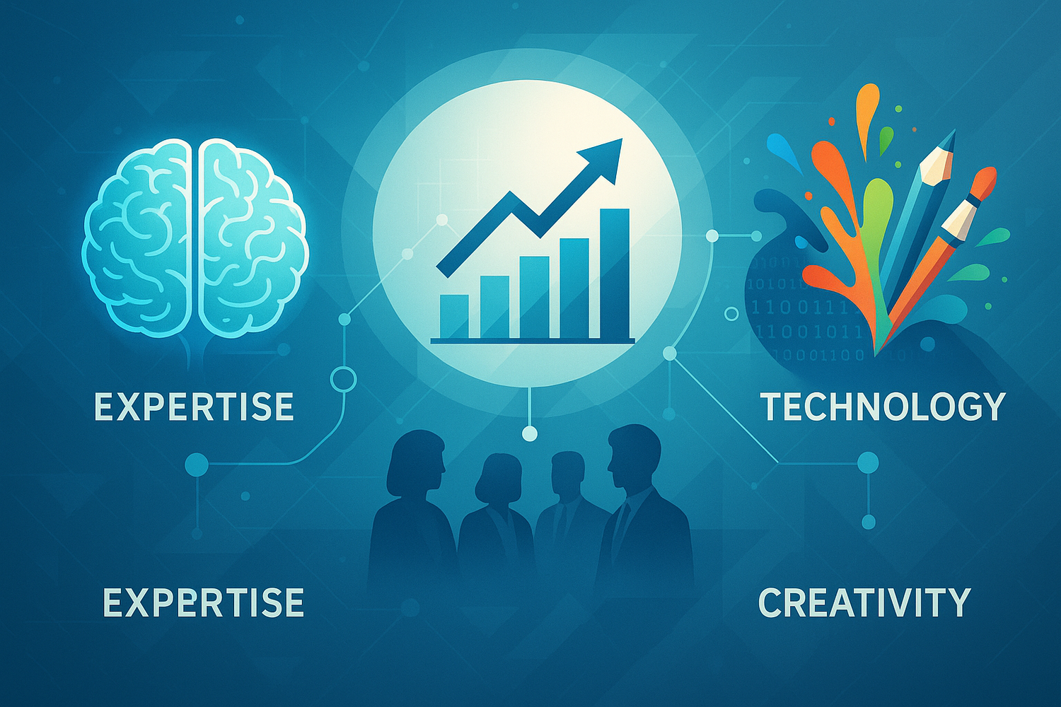 We combine expertise, technology, and creativity to deliver measurable results that drive growth and success. By continuously analyzing performance and adapting strategies, we ensure that our clients stay ahead of the competition while achieving sustainable business outcomes. At every stage, our focus is on delivering value, fostering trust, and empowering businesses to thrive in an ever-changing digital landscape.